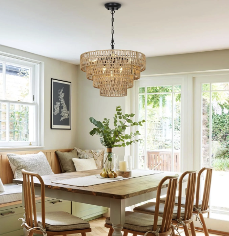 Bohemian Rattan Chandelier: A Unique Lighting Option